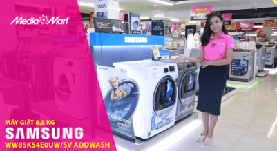 Máy giặt 8,5 Kg Samsung Addwash WW85K54E0UW/SV : Giặt hơi nước tiện lợi