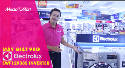 Máy giặt 9Kg Electrolux EWF12938S Inverter - Siêu sạch, diệt khuẩn