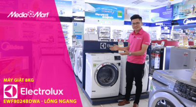 Máy giặt Electrolux EWF8024BDWA Inverter - Quần áo mềm mại, sạch khuẩn