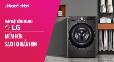 Máy giặt LG 12Kg FV1412S3BA: Quần áo sạch khuẩn hơn