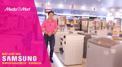 Máy giặt Samsung Addwash 9Kg WW90K44G0YWSV lồng ngang: Tiết kiệm điện hiệu quả