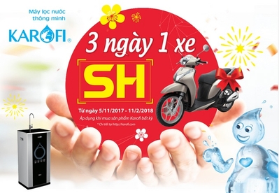 Mua hàng Karofi tại MediaMart - Trúng ngay 30 xe máy Honda SH