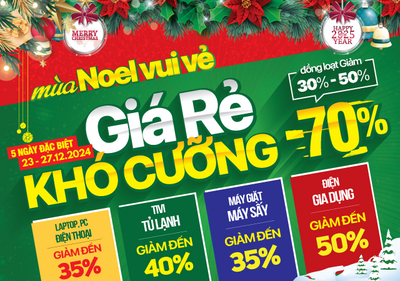 Mùa Noel vui vẻ giá rẻ khó cưỡng - giảm đến 30%, 50%, 70%