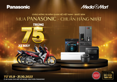 Thể lệ CTKM Mua Panasonic chuẩn hàng Nhật - Cơ hội trúng 75 xe máy