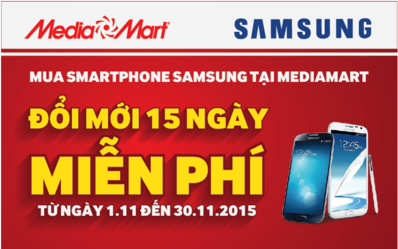Mua Smartphone Samsung tại MediaMart – Đổi trả miễn phí 15 ngày