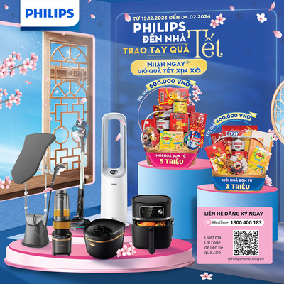 Philips đến nhà - Trao tay quà tặng: Nhận ngay Giỏ quà tết cao cấp trị giá tới 600.000 đồng