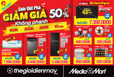 Sale đột phá, giảm giá không phanh đến 50%