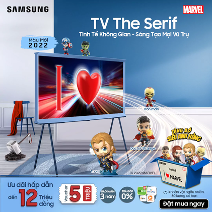 Samsung giới thiệu TV The Serif 2022: màu mới, quà tặng Marvel hấp dẫn