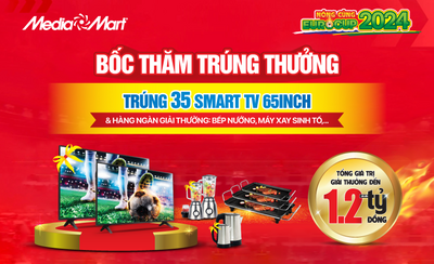 Thể lệ CTKM “Nóng cùng Euro Cup 2024 – Bốc thăm trúng thưởng Smart TV 65 inch & hàng ngàn giải thưởng tổng giá trị 1,2 tỷ đồng”