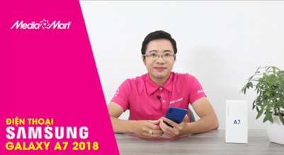 Trên tay Samsung Galaxy A7 2018 - 3 camera có AI và cảm biến vân tay mới