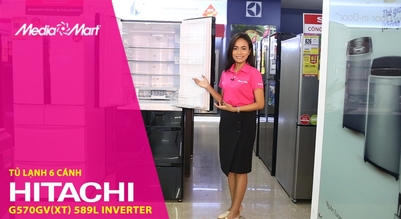 Tủ lạnh 6 cánh Hitachi R - G570GV (XK) 589L Inverter - Sang trọng, hiện đại