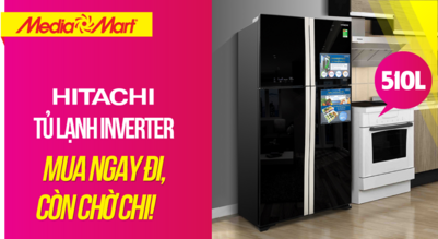 Tủ lạnh Hitachi Inverter 510L: Mua ngay đi, còn chờ chi! (FW650PGV8GBK)