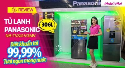 Tủ lạnh Panasonic Inverter 306L NR-TV341VGMV: Diệt khuẩn tới 99,99%