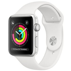Apple Watch 3 42mm (GPS) Viền Nhôm Bạc - Dây cao su trắng (MTF22VN/A) - BH theo Serial 