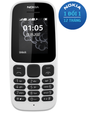 Điện thoại Nokia 105 Single sim White 2017