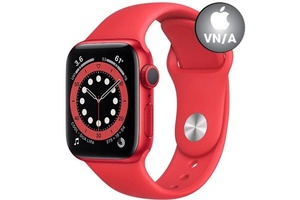 Apple Watch 6 40mm (4G) viền nhôm đỏ - Dây cao su Đỏ Chính hãng (M06R3VN/A)