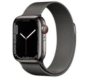 Apple Watch 7 41mm (4G) dây thép đen - Chính hãng (MKJ23VN/A)