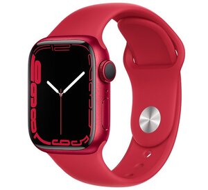 Apple Watch 7 41mm (GPS) Dây cao su Đỏ - Chính hãng (MKN23VN/A)
