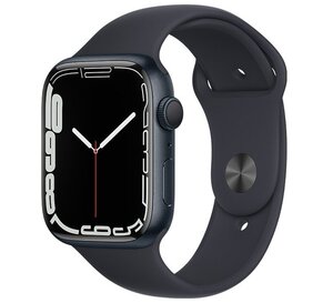 Apple Watch 7 45mm (GPS) Dây cao su Đen - Chính hãng (MKN53VN/A)