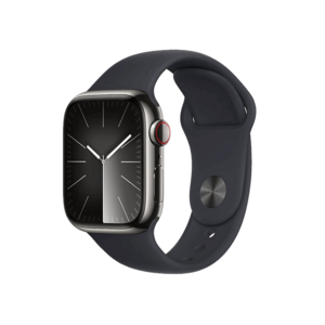 Apple Watch S9 LTE 41mm viền thép không gỉ dây silicone Đen