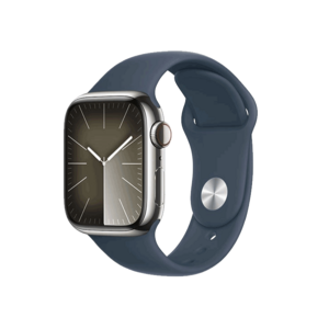 Apple Watch S9 LTE 41mm viền thép không gỉ dây silicone Bạc