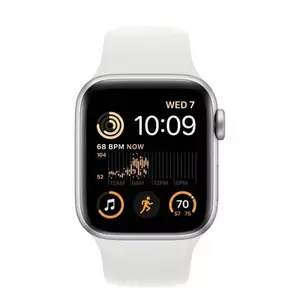 Apple Watch SE 2 2024 40mm (GPS) Viền Nhôm Dây Cao Su M/L Trắng vàng MXEG3SA/A