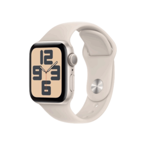 Apple Watch SE 2023 GPS 40mm viền nhôm dây silicone màu trắng starlight