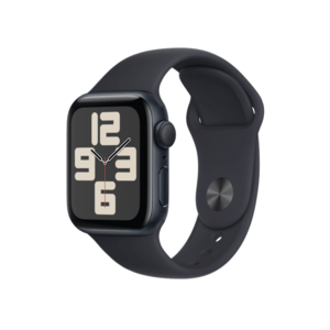 Apple Watch SE 2023 GPS 44mm viền nhôm dây silicone màu đen midnight