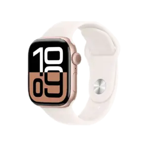 Apple Watch Series 10 GPS + Cellular 42mm Rose Gold Aluminium Case with Light Blush Sport Band - M/L MWXA3SA/A