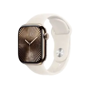 Apple Watch Series 10 42mm 4G Viền Titan Dây Cao Su Size M/L Vàng MX073SA/A