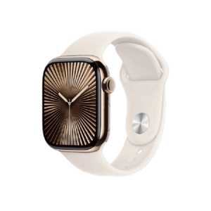 Apple Watch Series 10 46mm 4G Viền Titan Dây Cao Su Size M/L Vàng MWYY3SA/A