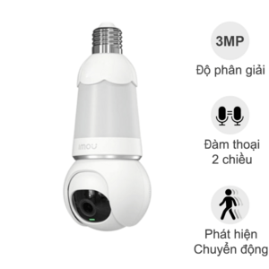 Camera bóng đèn iMou Bulb Cam S6DP-3M0WEB (3MP, đàm thoại, quay quét, đêm có màu)