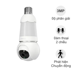 Camera bóng đèn iMou Bulb Cam S6DP-3M0WEB (3MP, đàm thoại, quay quét, đêm có màu)