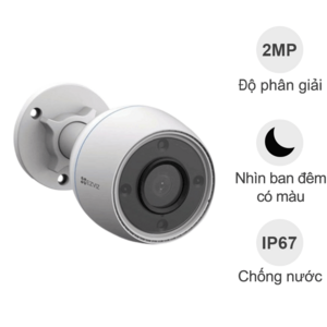  Camera IP Wifi ngoài trời Ezviz CS-H3C Color (1080P, IP67, AI, đêm full màu) 