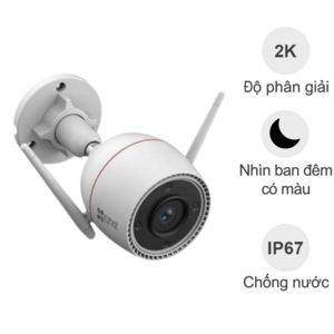  Camera IP Wifi ngoài trời Ezviz CS-H3C Color (3MP/2K, IP67, AI, đêm full màu)