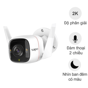 Camera ngoài trời TPLink Tapo C320WS (2K, đàm thoại 2 chiều, IP66, full màu đêm)