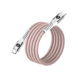 Cáp từ tính tự cuộn 9FIT USB-C to USB-C 1M Pink - 9C10MCCP