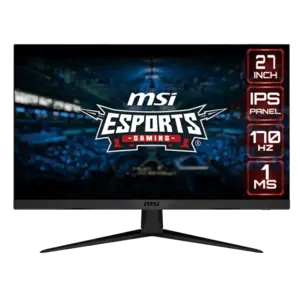 Màn hình gaming MSI G2712 (27 INCH/FHD/IPS/170HZ/1MS, Freesync Premium,2*HDMI, 1*DP)