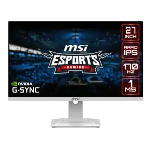 Màn hình gaming MSI G274QRFW (27 INCH/WQHD/RAPID IPS/170HZ/1MS/FreeSync Premium,2*HDMI, 1*DP)