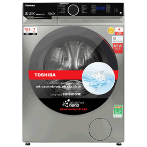 Máy giặt lồng ngang Toshiba Inverter 10,5Kg + sấy 7Kg TWD-BM115GF4V(SK)