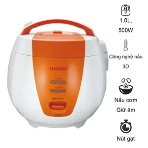 Nồi cơm điện 1.0L Cuckoo CR-0661- Màu Cam