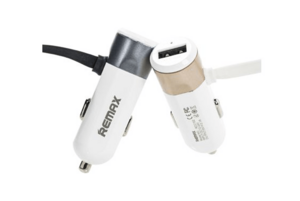 Sạc oto Remax Car Charger With 2 in 1 Cable Fast 8 RCC102