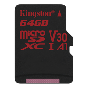 Thẻ nhớ Kingston 64GB microSDXC Canvas React 100R CL10 UHS-I U3 Single Pack with Adapter_SDCR/64GB - BH 30 ngày